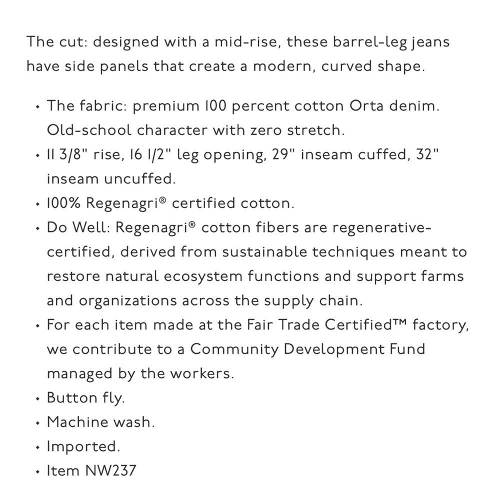 Madewell Pieced Barrel Leg Jeans - Picture 4 of 4